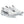A pair of ASICS Tennis shoes that have an all white 