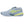 The medial side of a greay ASICS men's tennis shoe.
