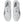 Thees ASICS tennis shoes have white laces and black ASICS logo.