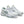 White and green Court FF 3 tennis shoe with a brand logo on a white background