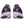 Black and pink running shoes with Asics logo on a white background