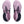 Purple and black athletic shoes showing sole design on a white background