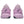 Purple running shoes with 'Solution Speed' text on a white background