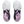 Close-up of a pink and black athletic shoe sole on a white background