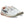 White running shoes with black logo on a white background