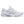 White athletic shoe with gray accents on a white background