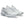 White athletic shoes with a brand logo on a white background