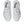Pair of white running shoes with Asics logo on a white background