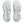 White athletic shoe sole with brand logo on a white background