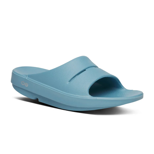 Sky blue slide on a white background