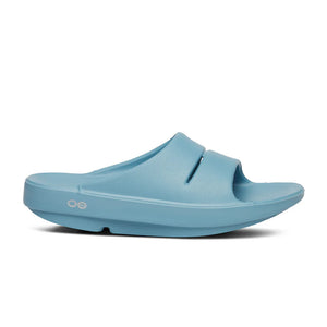 Sky blue slide on a white background