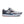 This men's Ghost 16 running shoe is mostly white and black with a few pops of orange.
