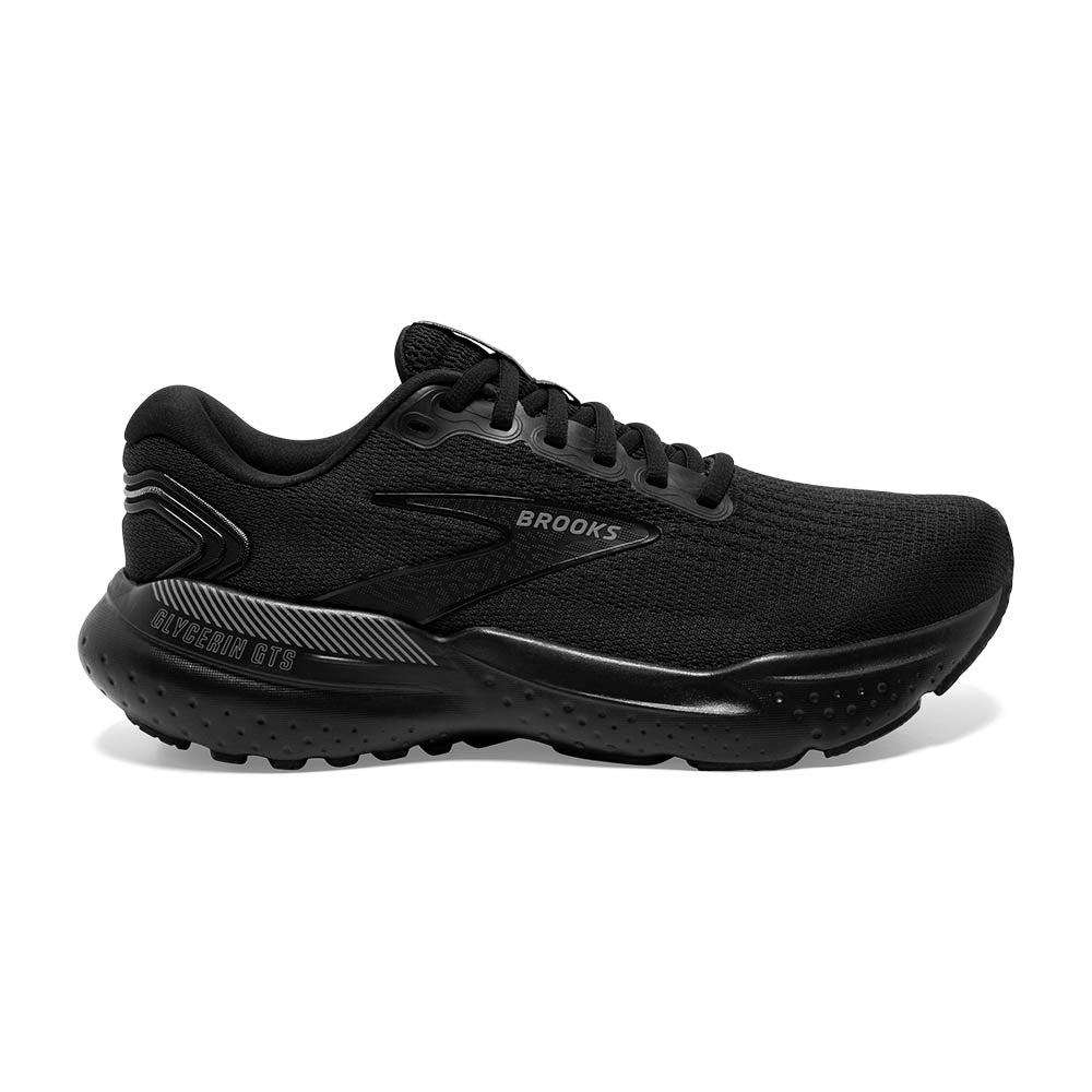 This version of the Men's Glycerin 21 GTS is all black.  Everything on the entire shoe is black