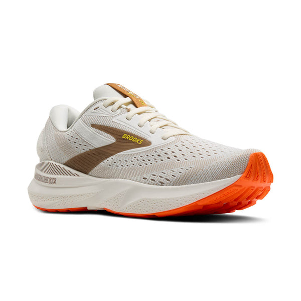 A brown Brooks logo is in the middle of the upper on the lateral side. 
