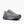 A Brooks running shoe in grey sitting at a diagonal view.