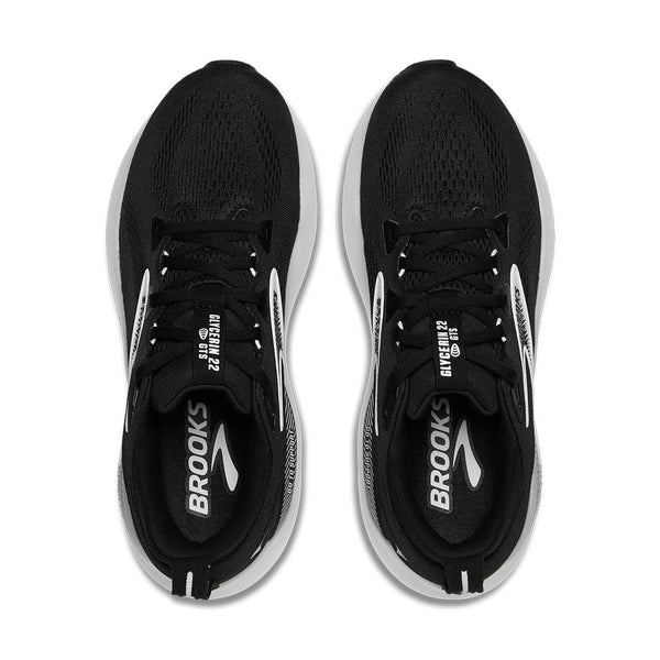 This shoe has black laces to match the upper and has Glycerin GTS 22 printed on the tongue. 