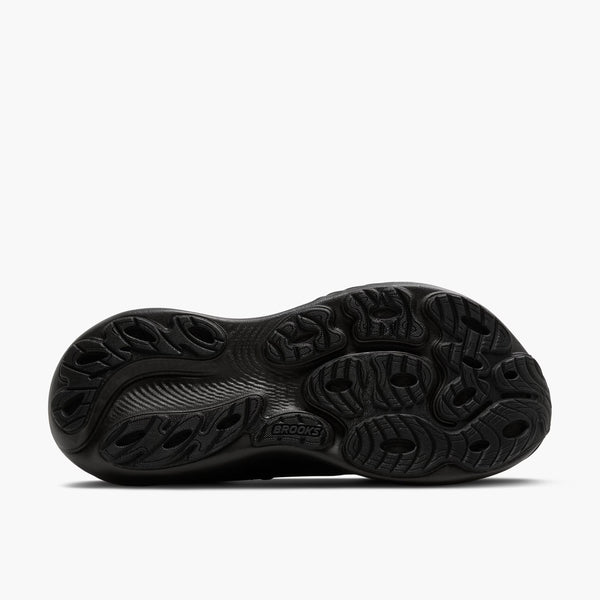 Black shoe sole on a white background