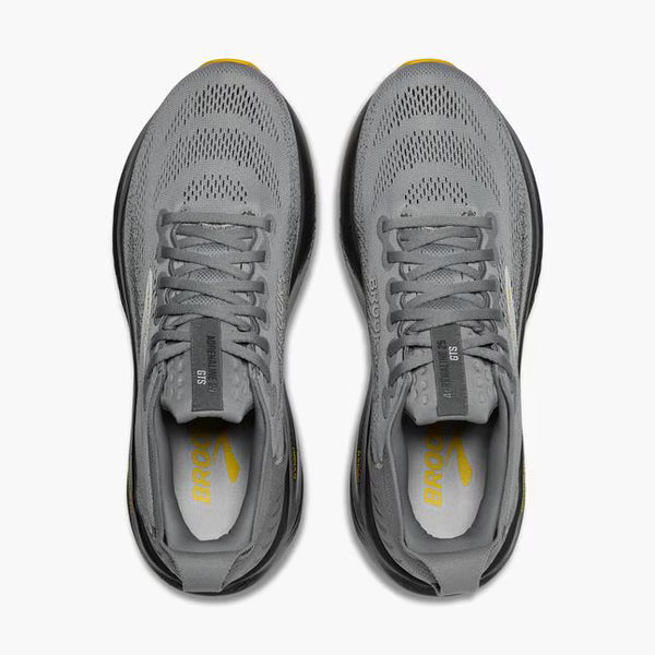 Grey running shoe on white background