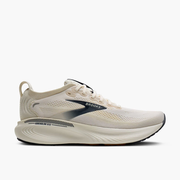 Cream running shoe on white background