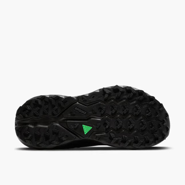 all black running shoe on white background