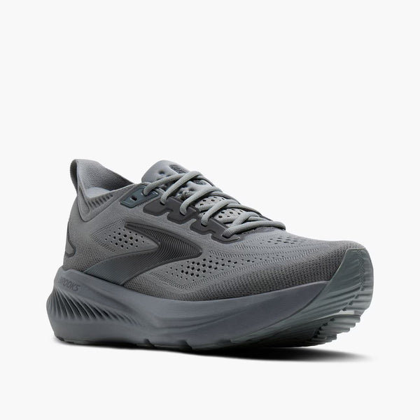 Gray running shoe on a white background