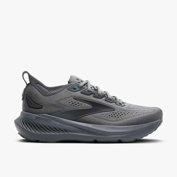Gray running shoe on a white background