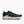 Brooks running shoe in dark forest green with a white and gray midsole and a small orange accent, shown from the side on a light gray background.