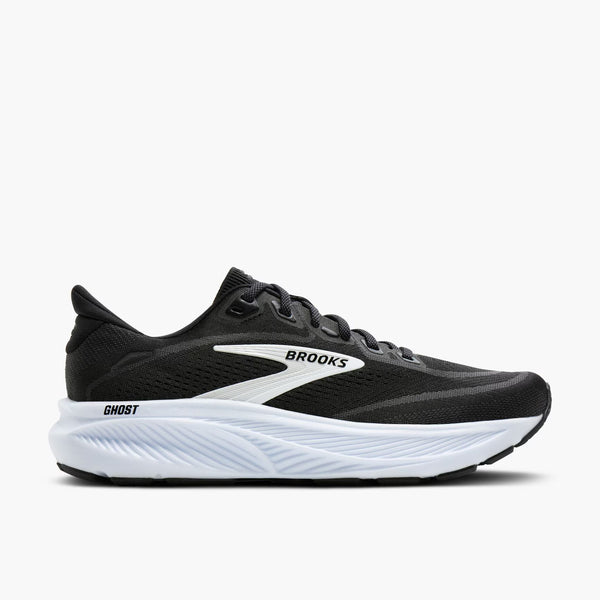 This Ghost 18 has a black upper and a white midsole.