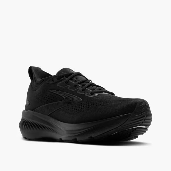 A black brooks logo is in the middle of the upper on the lateral side
