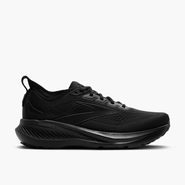 This shoe has a black upper and a black midsole