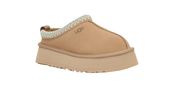The stiching around the collar of the Ugg Tazz matches the color of the upper very well