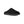 Black slip on slipper on a white background
