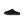 Black slip on slipper on a white background