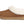 Sherling and tan slipper on a white background