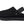 Black sling back clog on a white background