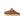 Slingback tan slipper clog on a white background