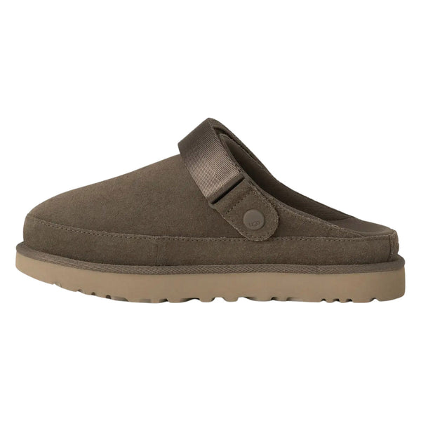 Grey clog on a white background
