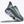 Gray running shoe with visible Hoka branding on a white background