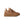 Tan sneaker with sherpa lining on a white background