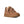 Tan sneaker with sherpa lining on a white background