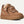 Tan sneaker with sherpa lining on a white background