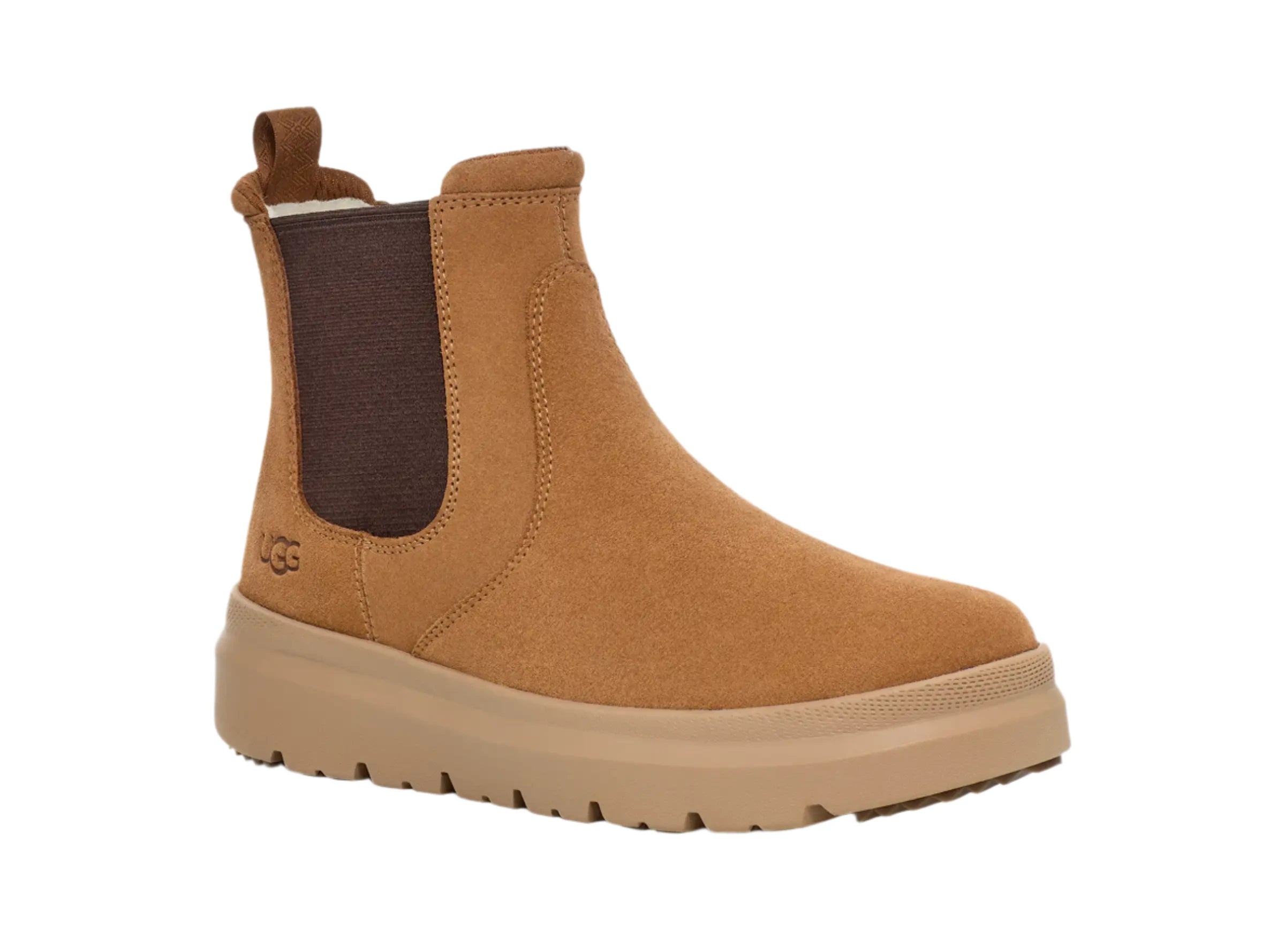 The Ugg boot has strechy material on the sides to allow for easy entry