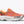 Orange and white Hoka trail running shoe with Hoka branding on a white background