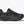 All black running shoe with silver accents on a white background