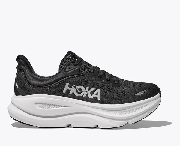 The Hoka bondi 9 in the core colorway of black/white is one of the best selling shoes ever.