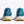 The heel area of this blue Clifton 10 has the style name written vertically near the heel.