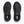 An all black Hoka shoe from the top down look that focuses on the great knit material