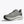 The medial side of a gray Hoka Clifton 10 running shoe on a white background