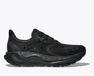 All black Hoka Arahi 8 running shoe on a white background