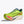 Brightly colored running shoe on a white background